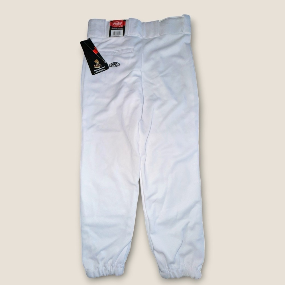 Rawlings Youth Medium White Baseball Pants Athletic Sports Uniform NWT